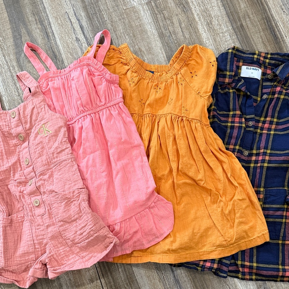 Calvin Klein Epic Threads Old Navy 4T Dress Bundle